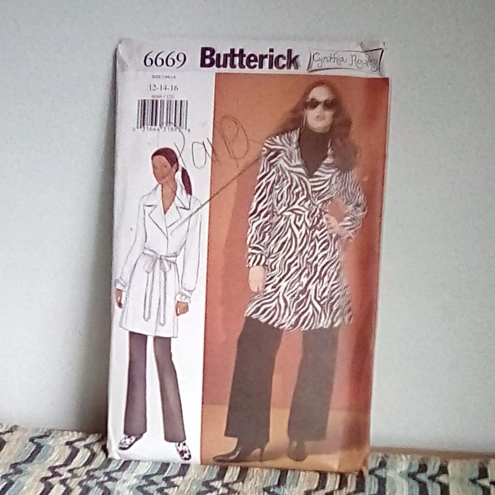 Butterick #6669 Cynthia Rowley Trench